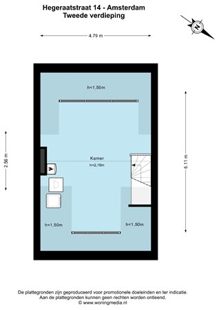 Floor plan - Hegeraatstraat 14, 1068 WC Amsterdam 